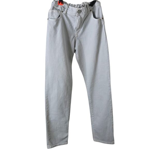 Gymboree Girls Skinny Jeans Size 12 Denim Cream Khaki‎ Adjustable Waist Stretch - Picture 1 of 8